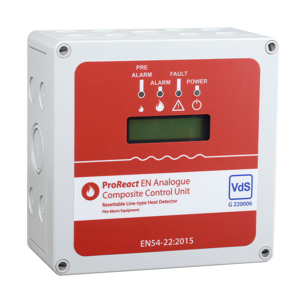 Lineaire thermische detectie ProReact controlunit Hochiki protocol